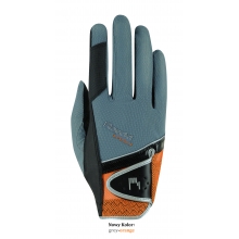 Rękawiczki jeździeckie letnie Madrid Roeckl 3301-249 k066 grey-orange
